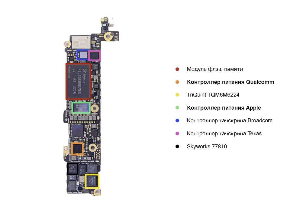 Iphone 11 схема платы с расположением элементов