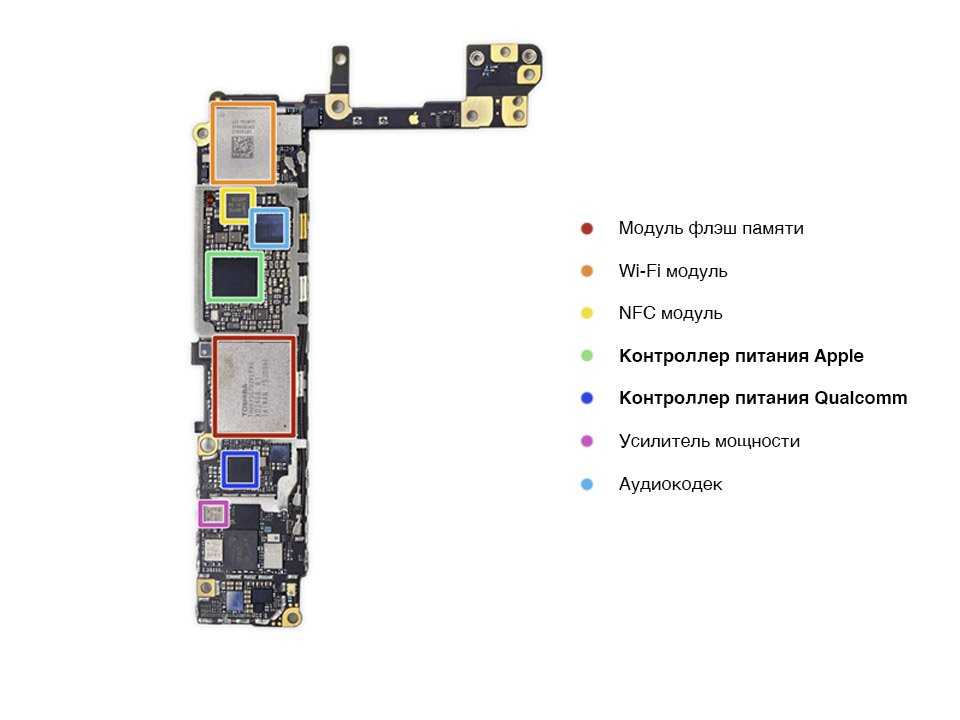 Схема расположения элементов iPhone 6s | PlanetiPhone